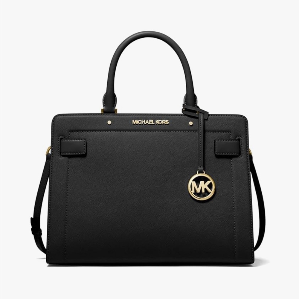 Michael Kors Black Leather Satchel Bag Rayne